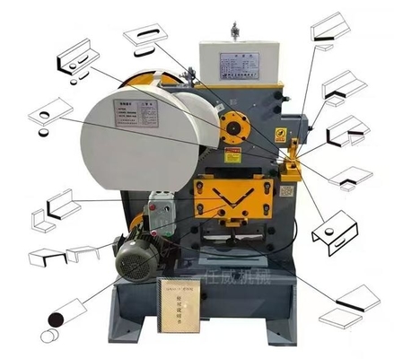 Small Combined Punching And Shearing Machine For Round Steel Angle Steel Channel Steel