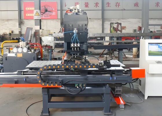 800/1000KN Marking Force Cnc Hole Plate Tube Punching Machine 12 Characters