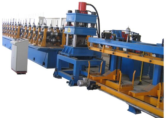 Automatic Highway Guardrail Roll Forming Beam Board Making Machinery Ф508mm Coil Inner Diameter