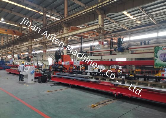 ≤50mm Sheet Warping Automatic Truck Beam CNC Punching Machine Line φ60mm Punching Diameter