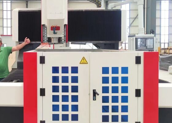 1200x1200mm Size Steel Plate Flanges Processing CNC Drilling Tapping Machine 18mm T-Slot Width