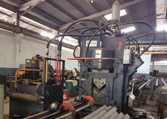 Fully Automatic CNC Angle Punching Marking And Shearing Line For Fabrication