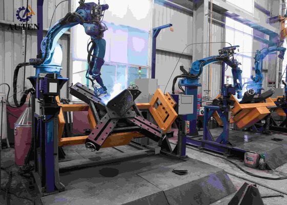 CNC Angle Punching Machine Dual Positioners 5 Axis Gantry Robot For Accurate Transmission Tower Welding
