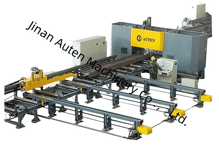 Three-Spindle BT40 CNC Beam Drilling Marking And Shearing Machine Beam ...