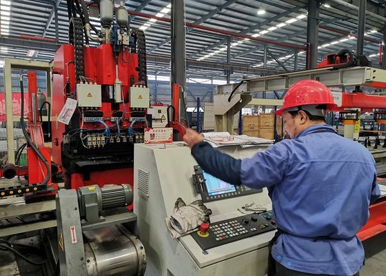 4000 - 8000mm Length Automobile Longitudinal Beam Flat Plate 1200KN Nominal Force CNC Punching Production Line Model FPCP120