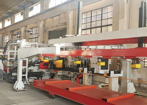 4000 - 8000mm Length Automobile Longitudinal Beam Flat Plate 1200KN Nominal Force CNC Punching Production Line Model FPCP120