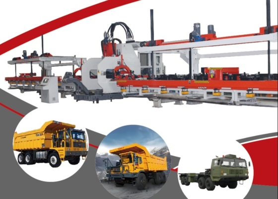 120 Tons Nominal Force CNC Plate Punching Production Line 25 Modules For Truck Flat Beam