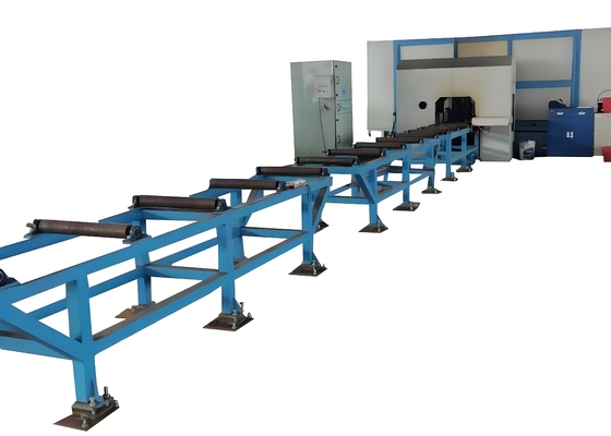 2 KW Servo Motor Drilling Infeed CNC H-Beam Drilling Shearing And Tapping Machine Line 500×500mm Size