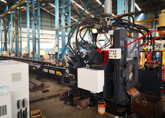 Single Blade Cutting CNC Angle Punching Marking And Shearing Line Water Cooling Hydraulic