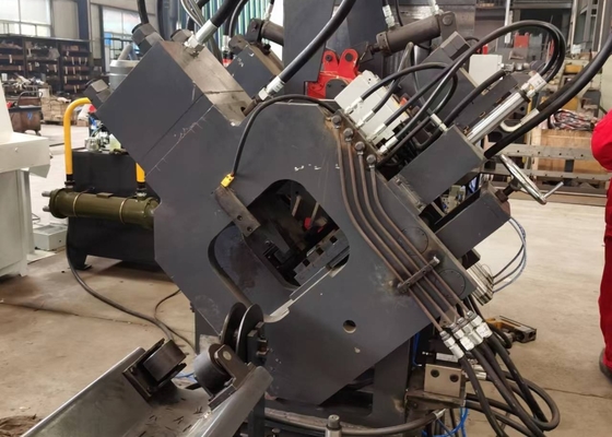 Single Blade Cutting CNC Angle Punching Marking And Shearing Line Water Cooling Hydraulic