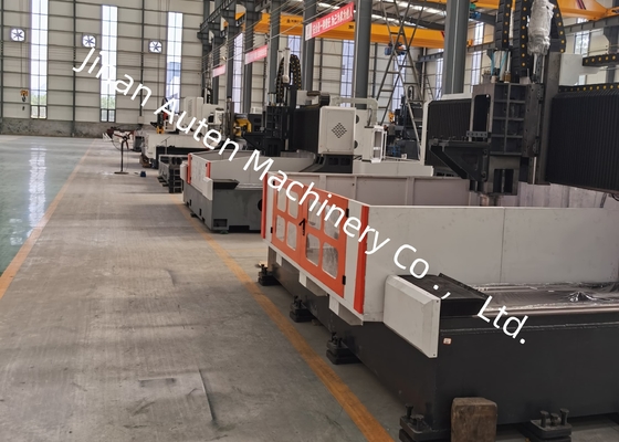 11KW/15KW Servo Spindle Motor Power CNC Gantry Drilling And Milling Machine 28mm T-Slot Width