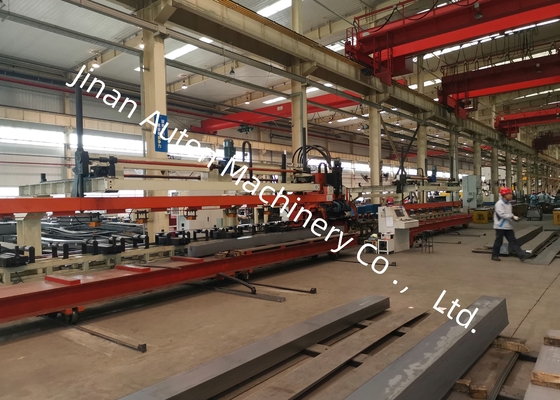 4-9mm Plate Thickness Truck Beam CNC Punching Production Line 4000-12000 Mm Workpiece Length