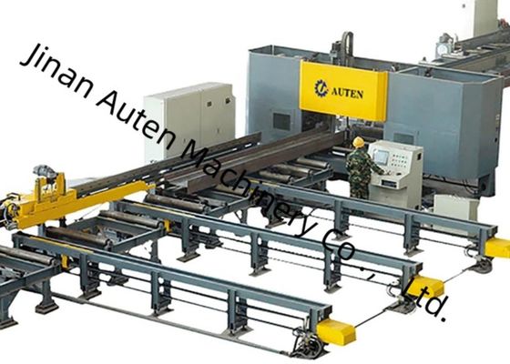 Total 52KW Power CNC I Beam Drilling Marking Machine 2KW Servo Motor Of Drilling Infeeding