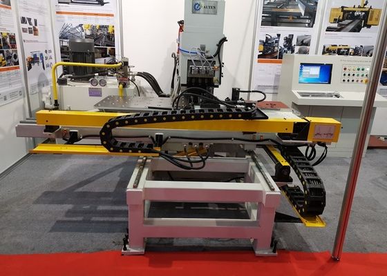 3.2×3×1.9m Overall Dimension CNC Plate Punching Marking And Drilling Machine 3 Die-Stations