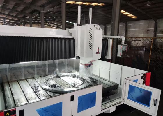 4000x1600mm Workpiece Size CNC Plate Flange Drilling Milling Machine 800mm Gantry Height
