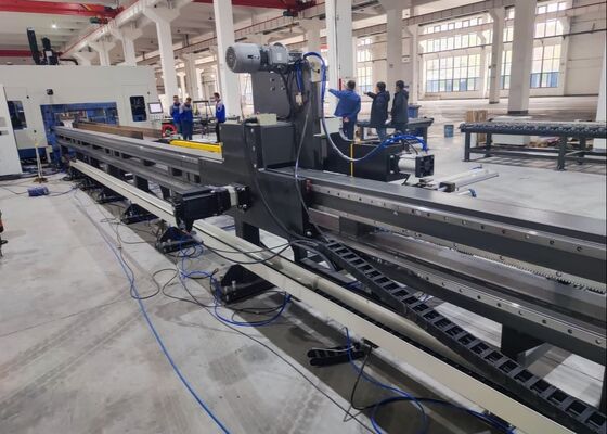 New CNC Beam Drilling Cutting Milling Production Line For Steel H-Beam Structure
