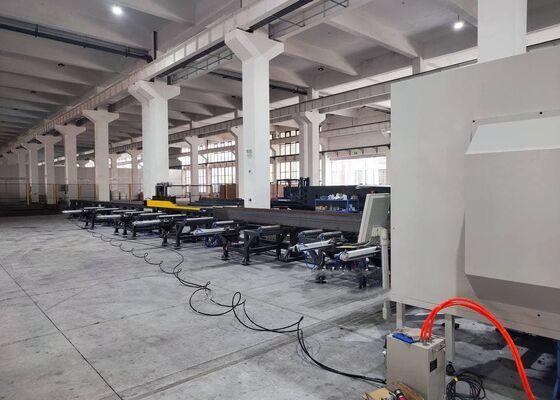 New CNC Beam Drilling Cutting Milling Production Line For Steel H-Beam Structure