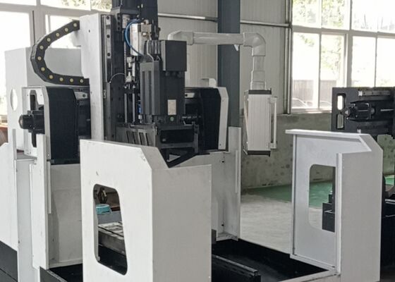 Industrial Use Gantry CNC Plate Drilling And Milling Machine With Chip Conveyor