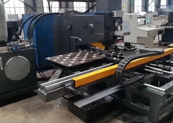 40mm Drilling Plate Thickness Tower Connection CNC Hydraulic Plate Punching Machine 4 Die-Stations