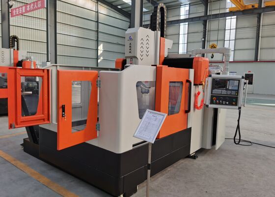 1200x1200mm Size Steel Plate Flanges Processing CNC Drilling Tapping Machine 18mm T-Slot Width