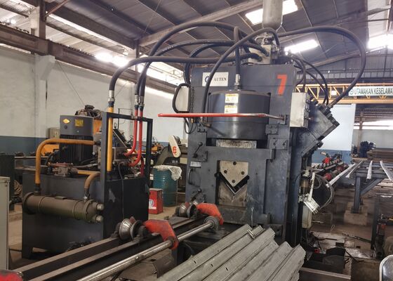 32x7x3m Cnc Angle Punching Cutting Machine Line 1000/1200KN Marking Force