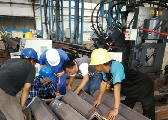2200/4300KN Cutting Force Cnc Angle Steel Punching Machine Line 18 Letters Per Group
