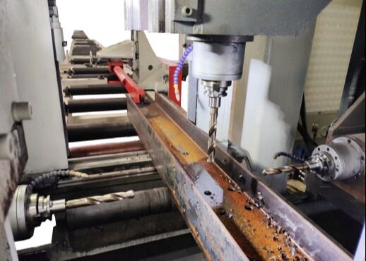 Vertical Parking Garage Use Cnc Beam Drilling Cutting Machine Line 100～3000 R/Min Spindle Speed