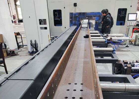 Construction Engineering Bridge Project Cnc Beam Drilling Machine Line BT40 Main Spindle