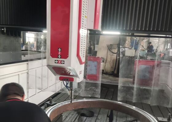 Model PHD4080 Gantry Type Moving CNC Drilling Milling Machine For Heat Exchanger