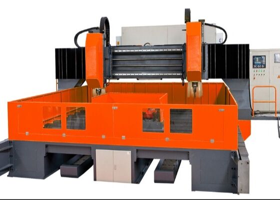 Industrial Use Gantry CNC Plate Drilling And Milling Machine With Chip Conveyor