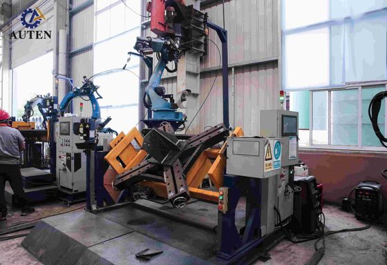 Robot Welding Machine With Dual Positioners And Five Axis Gantry Enabling Transmission Tower Welding