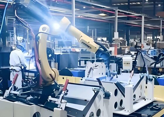 With Welding Torch Standard Robotic Welding Workstation In Engineering Machinery Shipbuilding