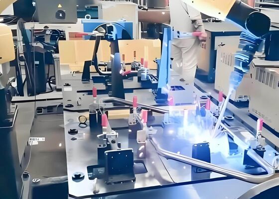 With Welding Torch Standard Robotic Welding Workstation In Engineering Machinery Shipbuilding