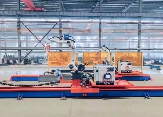 2010mm Arm Span Orthogonal Rail Welding Robot For Crane Beam H-Shaped Steel Column