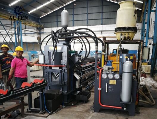 High Speed CNC Angle Steel Punching Shearing Line 14x10x19mm Character Size