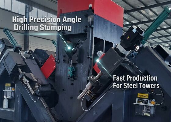 Intelligent CNC Angle Drilling And Marking Machine With 6 Drilling Heads