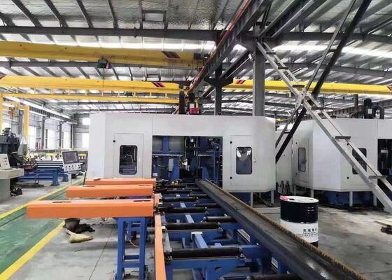 40mm Max. Hole Diameter CNC I Beam Drilling Sawing And Cut Machine Line With PLC Control