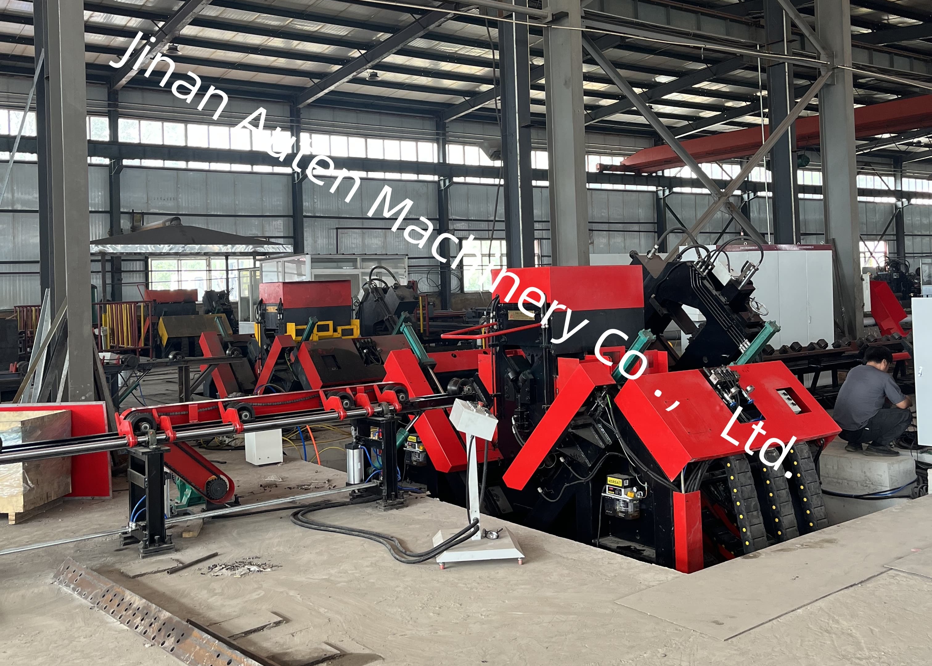 6000r/Min Spindle Rotation Speed CNC Angle Drilling And Marking Line ...