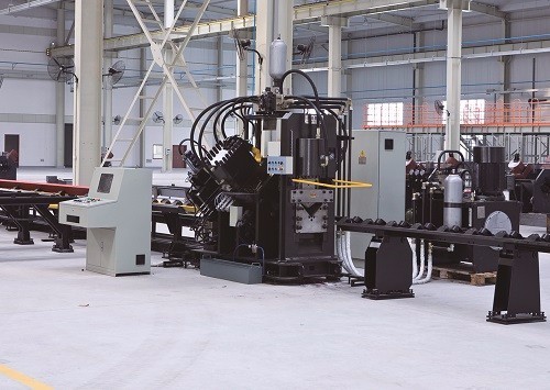 High Speed CNC Angle Punching Marking Cutting Machine , CNC Angle Drilling Machine Line