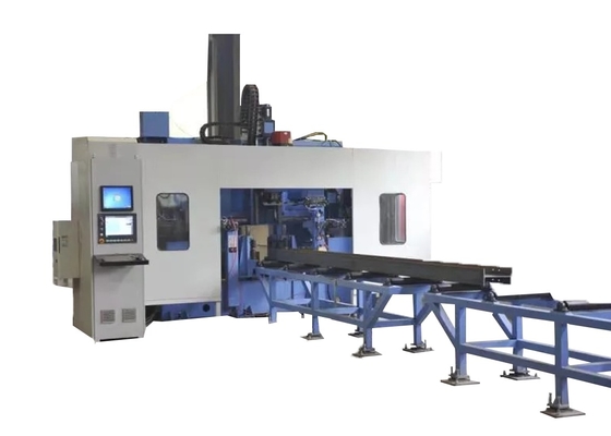 5-30 MM Hole Diameters CNC Beam Drilling Tapping And Marking Machine Line 4 X 3 Row Style Tool Magazine