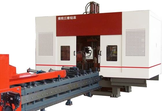 BT40 Main Spindle CNC 3D Beams Drilling Marking Machine Line PLC Control Method