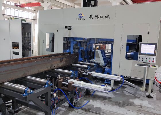 New CNC Beam Drilling Cutting Milling Production Line For Steel H-Beam Structure