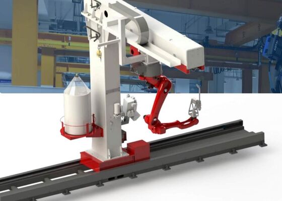 ±0.07mm Repeatability Inverted Rail Welding Robot Machine 180000 Lux Light Resistance